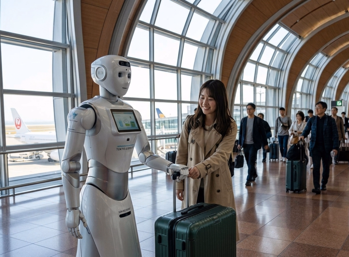 Japan Airlines humanoid robots Haneda airport 2026
